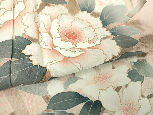 平和屋着物●訪問着 刺繍 籬花文 金彩 正絹 逸品 未使用 DABE5835ps