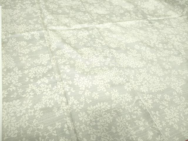 平和屋着物●本場大島紬 白大島 草花文 正絹 逸品 DABE5844ps