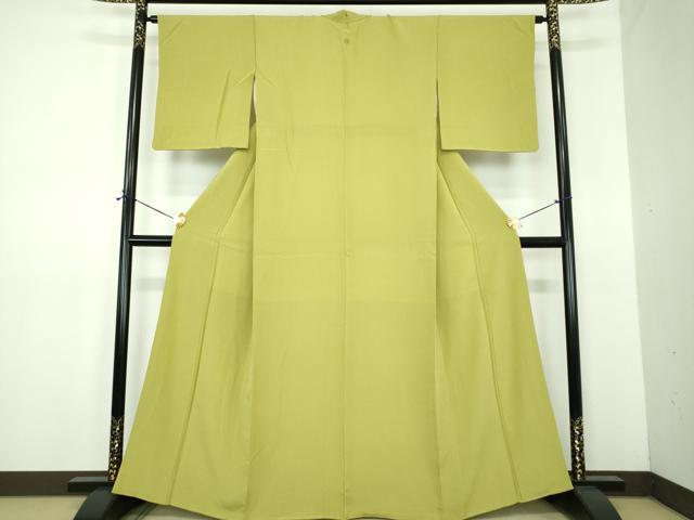 平和屋着物●上質な色無地 根岸色 正絹 逸品 DABE5845ps