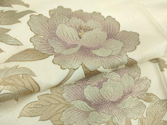 平和屋着物●金彩友禅 卓越技能者・名工・和田光正 訪問着 牡丹文 金銀彩 正絹 逸品 DABE5854ps