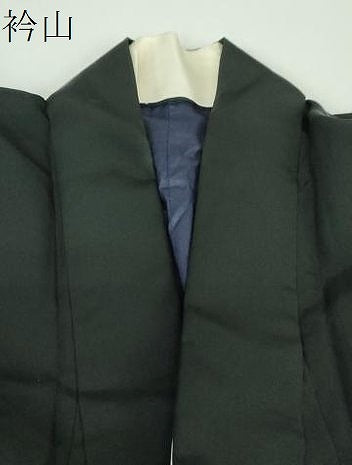平和屋着物●男性 黒紋付 正絹 逸品 DABE5857ps