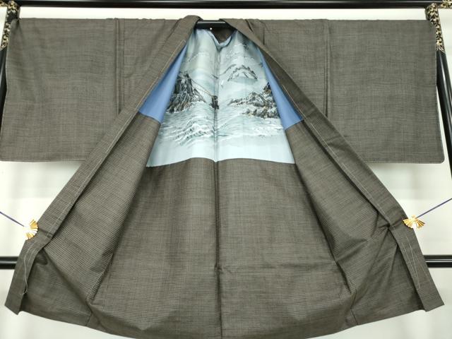 平和屋着物●男性 本場大島紬 アンサンブル キングサイズ 100亀甲 総詰め 水間輝利作 証紙付き 正絹 逸品 未使用 DABE5861ps