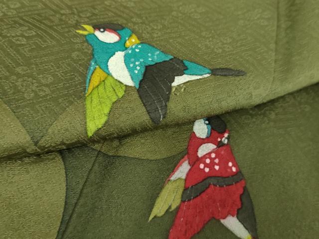 平和屋着物●二代目清次郎 手描き 訪問着 飛鳥文 舞桜シルエット 暈し染め 正絹 逸品 DABE5867ps