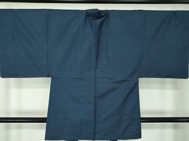 平和屋着物●男性 本場大島紬 アンサンブル 長羽織 亀甲柄 正絹 逸品 未使用 DABE5874ps