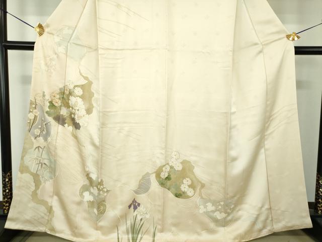 平和屋着物●訪問着 駒刺繍 吉祥花文 金彩 正絹 逸品 DABE5883ps