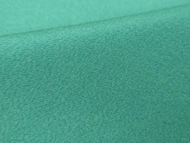 平和屋着物●上質な色無地 背抜き仕立て 青緑色 正絹 逸品 DABE5886ps