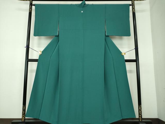 平和屋着物●上質な色無地 高麗納戸色 正絹 逸品 DABE5912ps