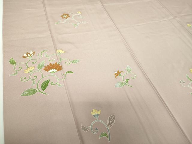 平和屋着物●訪問着 更紗花唐草文 金彩 正絹 逸品 DABE5914ps