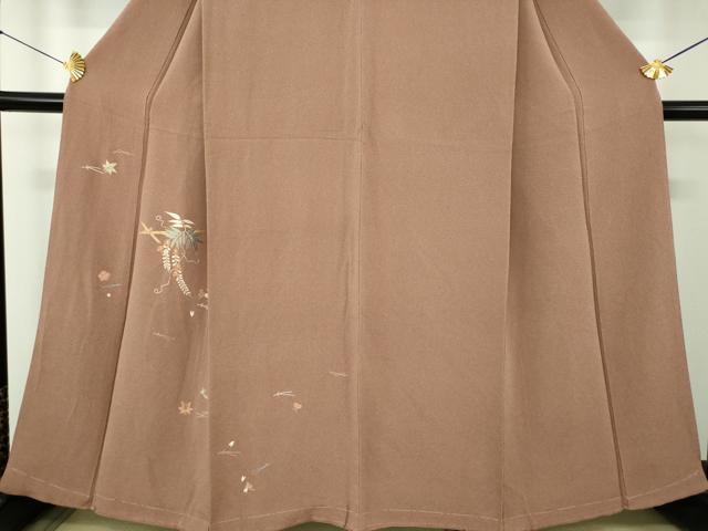 平和屋着物●訪問着 駒刺繍 総刺繍 吹き寄せ花文 藤花房 鬼しぼ縮緬 金糸 正絹 逸品 DABE5915ps