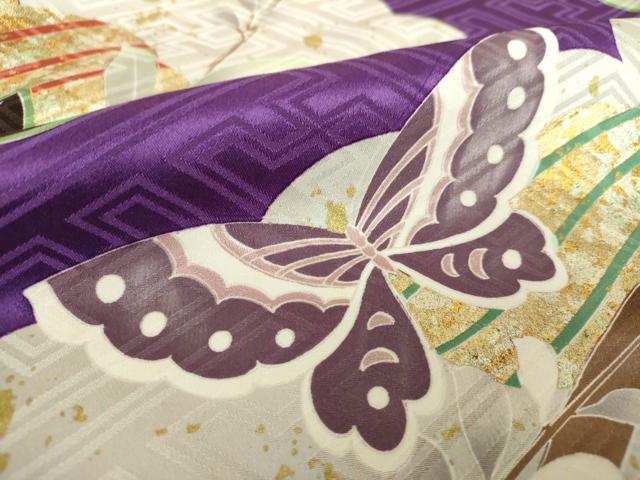 平和屋着物●女優・後藤久美子ブランド 振袖 駒刺繍 枝垂れ桜 雲取り舞蝶橘 金銀彩 ますいわ屋扱い 正絹 逸品 DABE5916ps