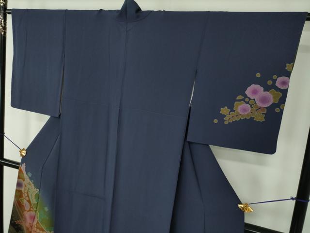 平和屋着物●訪問着 絞り 辻が花 暈し染め 金彩 正絹 逸品 DABE5919ps