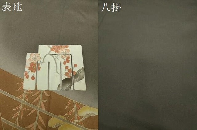 平和屋着物●訪問着 駒刺繍 源氏香花文 暈し染め 金彩 正絹 逸品 DABE5926ps