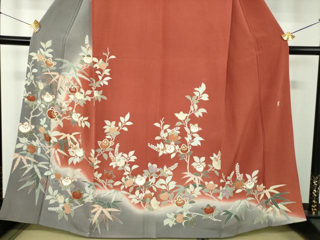 平和屋着物●訪問着 作家物 橘 笹文 暈し染め 金彩 正絹 逸品 DABE5928ps