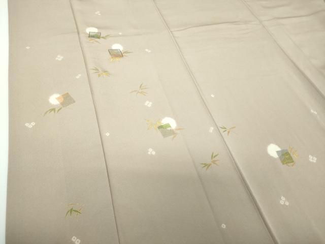 平和屋着物●訪問着 刺繍 絞り 色紙立波笹文 金彩 正絹 逸品 DABE5930ps