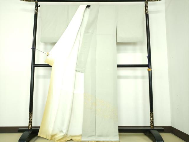 平和屋着物●豪華色留袖 霞文 鬼しぼ縮緬 金彩 正絹 逸品 DABE5931ps