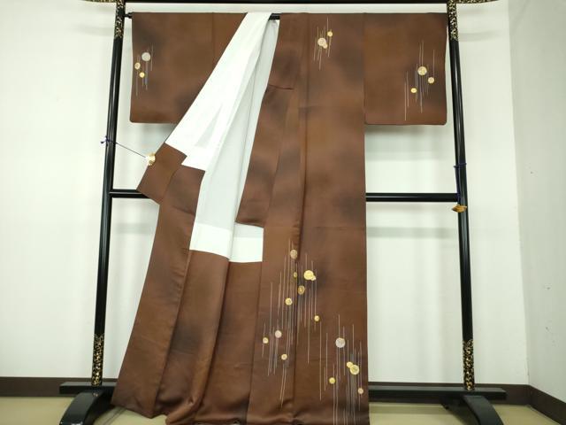 平和屋着物●訪問着 駒刺繍 花手毬 暈し染め 金彩 正絹 逸品 DABE5937ps
