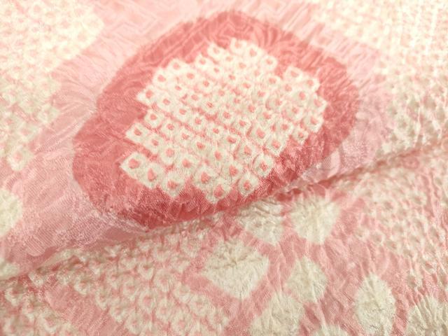 平和屋着物●上質な小紋 総絞り 槍梅 正絹 逸品 DABE5938ps