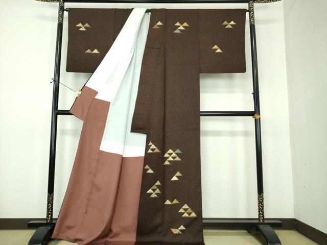 平和屋着物●訪問着 鱗花文 金彩 正絹 逸品 DABE5940ps