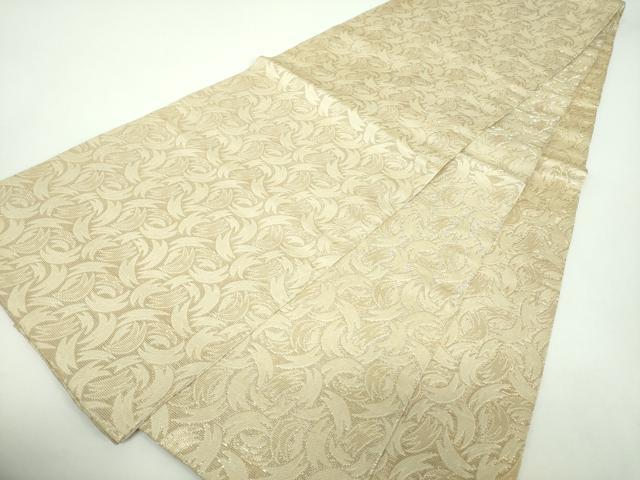 平和屋着物▼丸帯 抽象文様 金糸 正絹 逸品 DABE5991ps