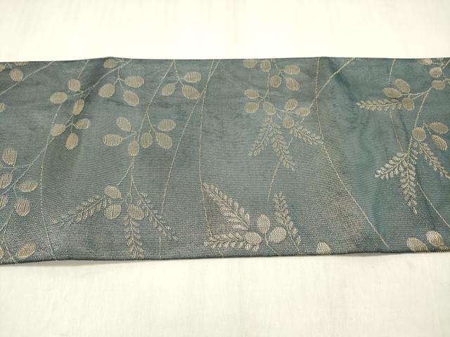 平和屋着物*夏物 つけ帯 草葉文 金糸 正絹 逸品 DABE6038cm