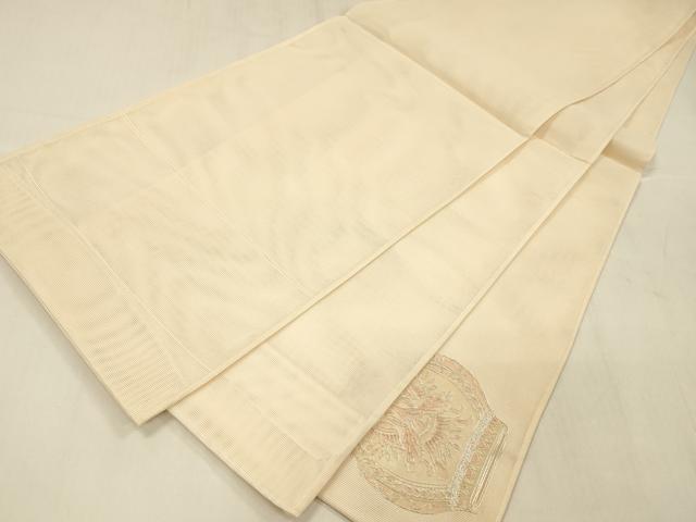 平和屋着物*夏物 太鼓柄袋帯 駒刺繍 器物花鳥文 正絹 逸品 DABE6049cm