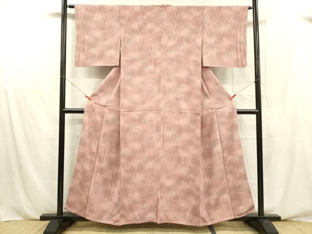 平和屋着物■上質な小紋 草葉文 暈し染め 正絹 逸品 DABE6074cm