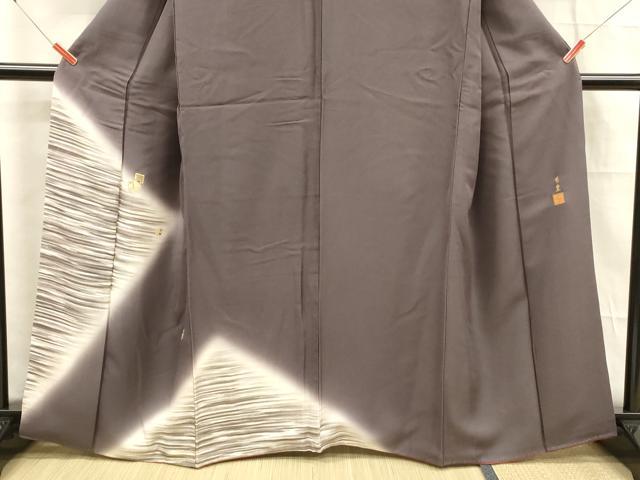 平和屋着物■訪問着 竹屋町刺繍 作家物 抽象文様 暈し染め 金彩 正絹 逸品 DABE6075cm