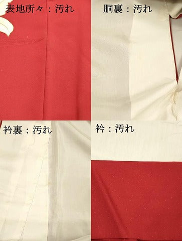 平和屋着物■訪問着 草花文 金彩 正絹 逸品 DABE6077cm