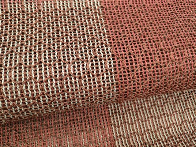 平和屋着物*夏物 八寸名古屋帯 市松文様 正絹 逸品 DABE6114cm