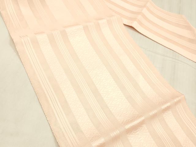 平和屋着物*夏物 博多織 八寸名古屋帯 紗献上 珊瑚色 DABE6117cm