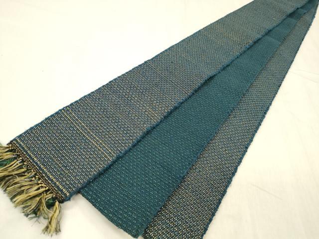 平和屋着物●男性 本場筑前博多織 両面 角帯 抽象文様 正絹 逸品 DABE6170cm