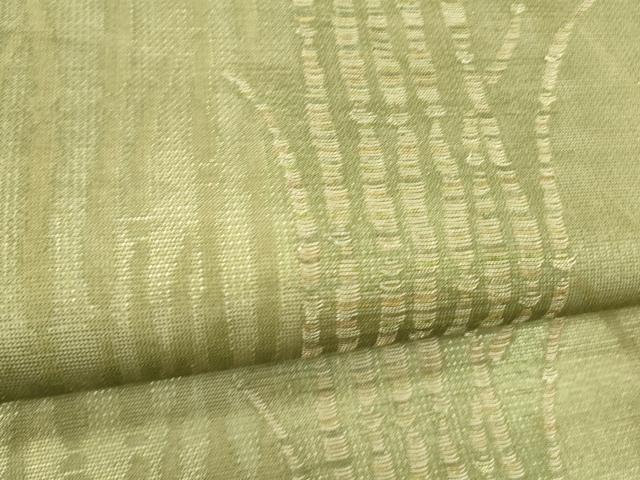 平和屋着物*夏物 九寸名古屋帯 木賊文 金糸 引箔 正絹 逸品 DABE6204cm