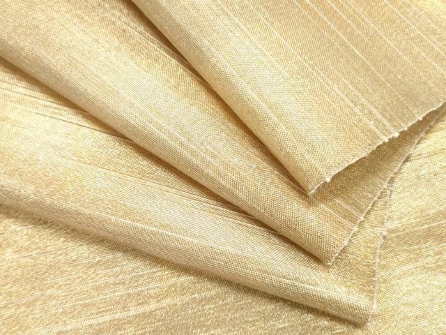 平和屋着物▼袋帯 帯反物 霞文 金糸 裏地付き 逸品 未使用 DABE6700zy