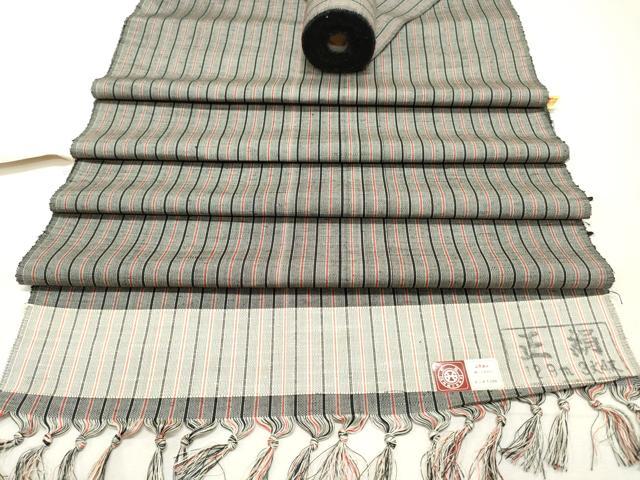 平和屋着物▼西陣 紬 反物 着尺 間道 逸品 未使用 DABE6857zy