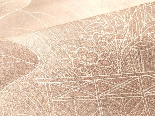 平和屋着物■訪問着 草花文 暈し染め 金彩 正絹 逸品 DABE6962zy