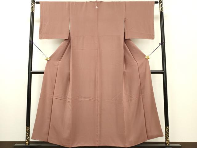 平和屋着物■上質な色無地 梅染色 正絹 逸品 DABE6998zy