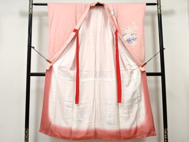 平和屋着物∵女の子 十三参り 子供 祝着 牡丹花文 逸品 DABE7361ma
