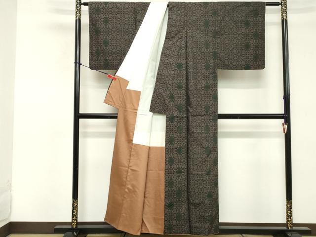 平和屋着物■本場大島紬 花菱文 正絹 逸品 DABE7545cd
