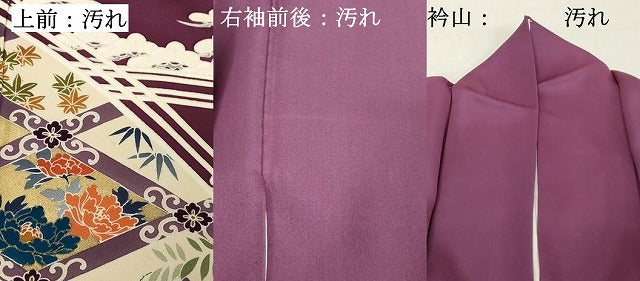 平和屋着物■豪華色留袖 吉祥花文 金彩 正絹 逸品 DABE7651cd