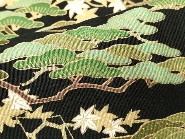 平和屋着物■豪華黒留袖 草花文 金彩 正絹 逸品 DABE7658cd