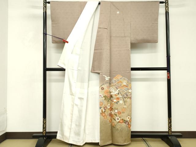 平和屋着物■豪華色留袖 飛鶴文 暈し染め 金彩 正絹 逸品 DABE7664cd