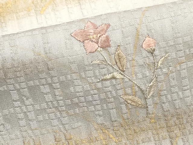 平和屋着物■訪問着 刺繍 草花文 暈し染め 金彩 正絹 逸品 DABE7778cd