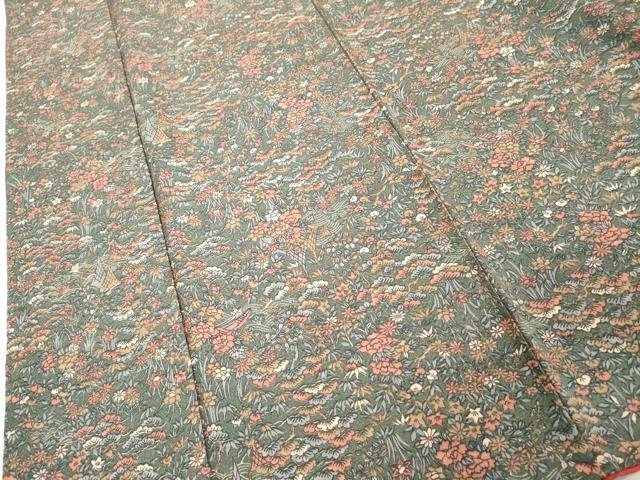 平和屋着物■上質な小紋 舞花文 正絹 逸品 DABE7954cd