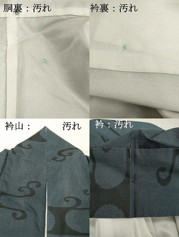 平和屋着物■上質な紬 120亀甲 唐草文様 正絹 逸品 DABE7990cd