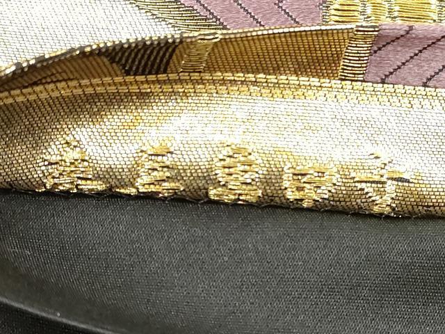 平和屋着物◎六通柄袋帯 唐織 慶長亀甲文 金糸 正絹 逸品 DABE8138xg