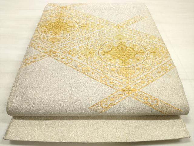 平和屋着物◎綴れ 太鼓柄袋帯 天井花文 金糸 正絹 逸品 DABE8164xg