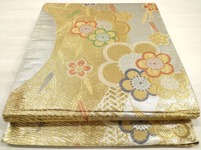 平和屋着物●全通柄袋帯　亀　貝　金銀糸　正絹　逸品　DABD0688op 平和屋着物○極上 創業280年 誉田屋源兵衛 六通柄袋帯 唐織 橘花文 金
