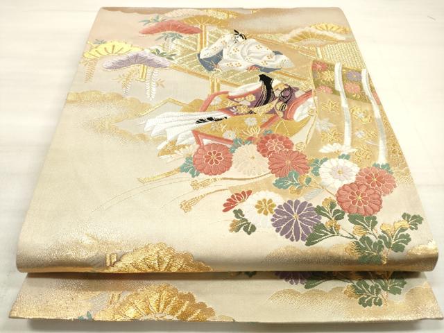 平和屋着物●六通柄袋帯　唐織　有織華文　金糸　正絹　逸品　CABD5907hy 楽天市場】平和屋着物□六通柄袋帯 唐織 鏡裏花文 黒地 金銀糸 逸品 n