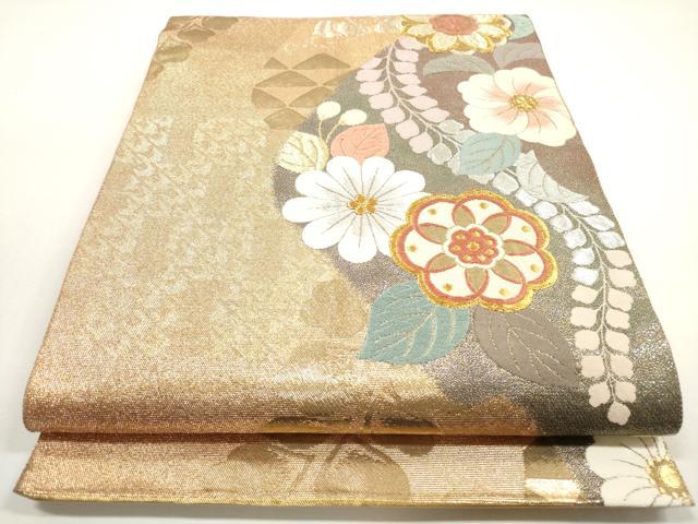 平和屋着物◎全通柄袋帯 唐織 辻が花 金銀糸 正絹 逸品 DABE8507xg