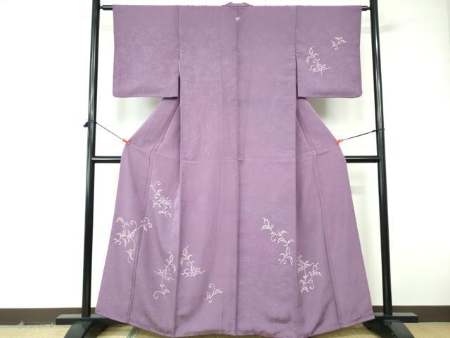 平和屋着物■訪問着 ろうけつ染め 地紋起こし 花唐草文 正絹 逸品 DABE8589qa